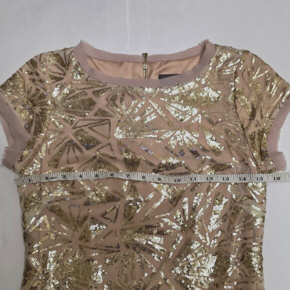 Vince Camuto Sequin Short Sleeve Shift Dress - Picture 16 of 16